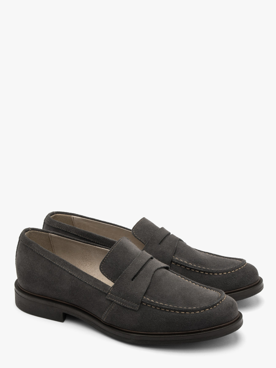 Szare mokasyny mskie