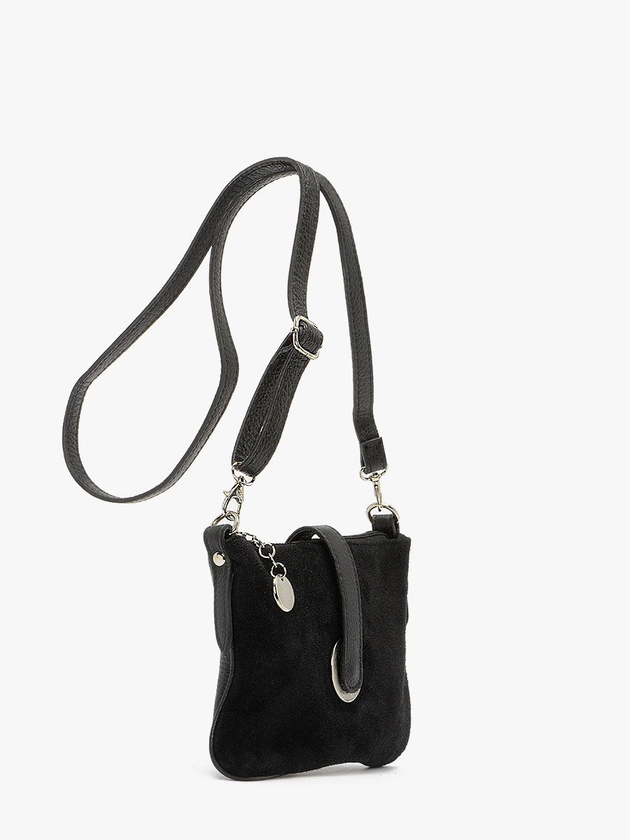 Czarna torebka z czonych skór