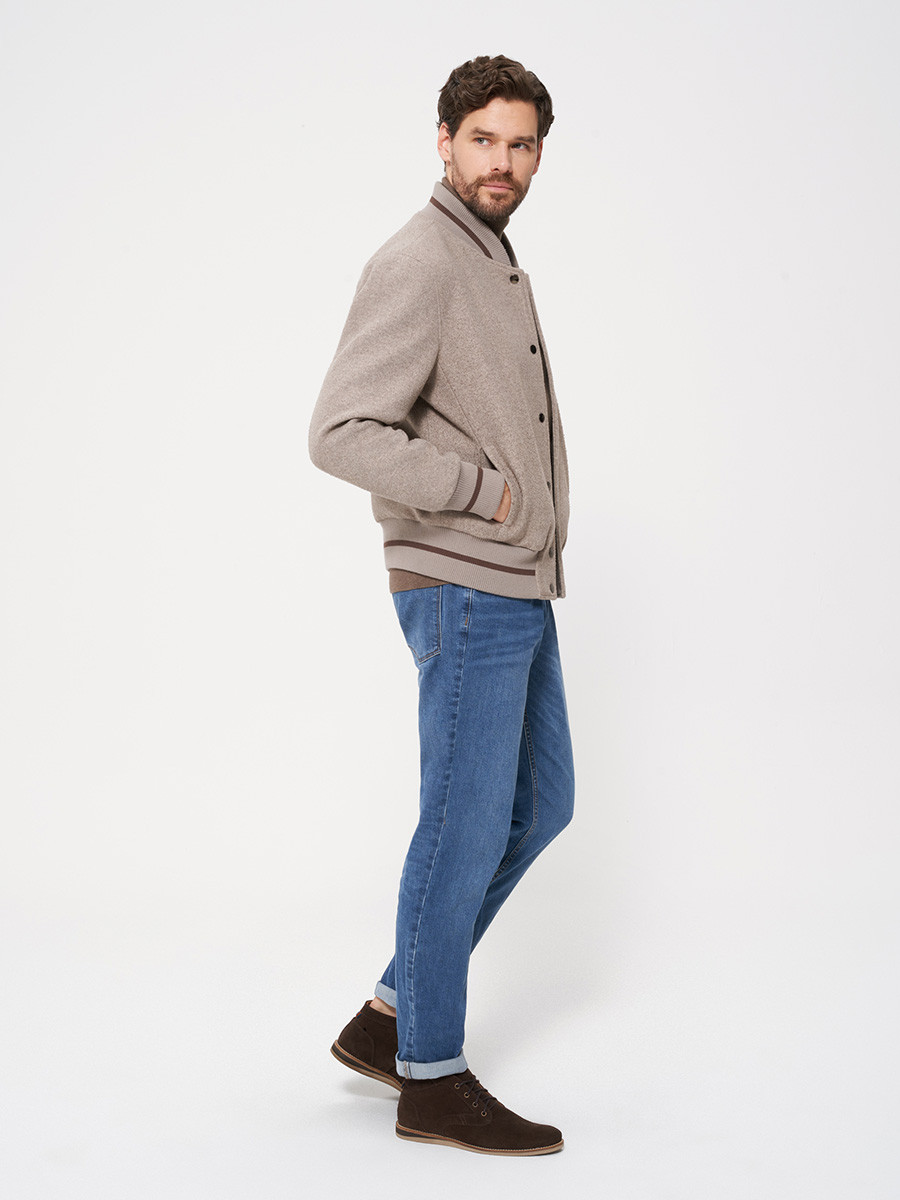 Ciemnobrzowy trzewik mski na lekkiej podeszwie