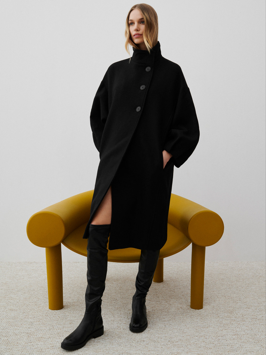 Czarne kozaki z elastyczn cholewk