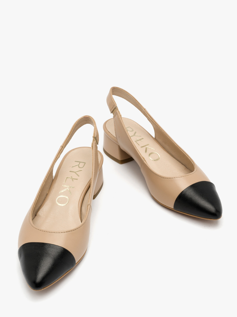 Beowe czóenka z czarnym noskiem