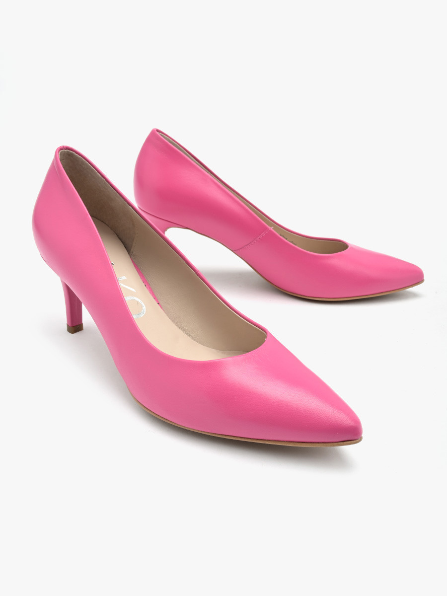 Róowe czóenka na obcasie