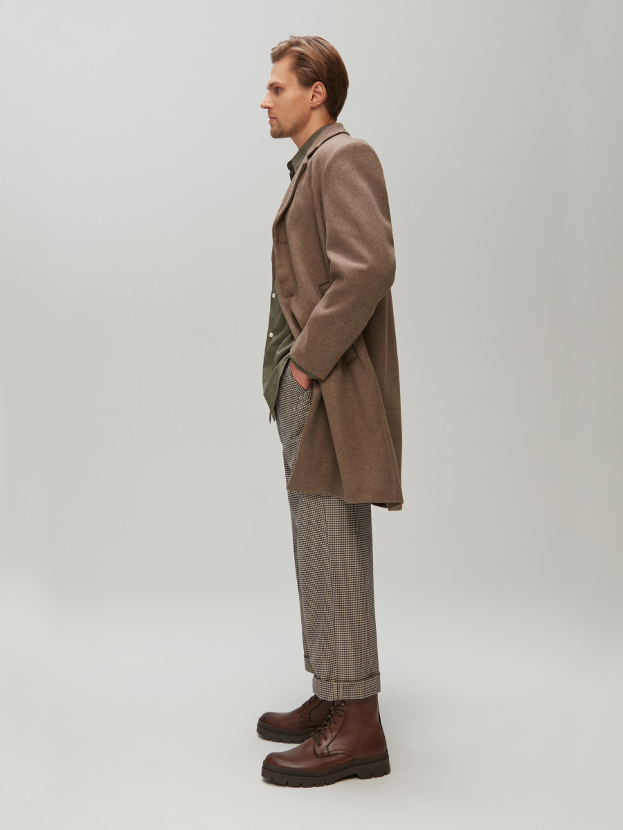 Brzowe trzewiki mskie