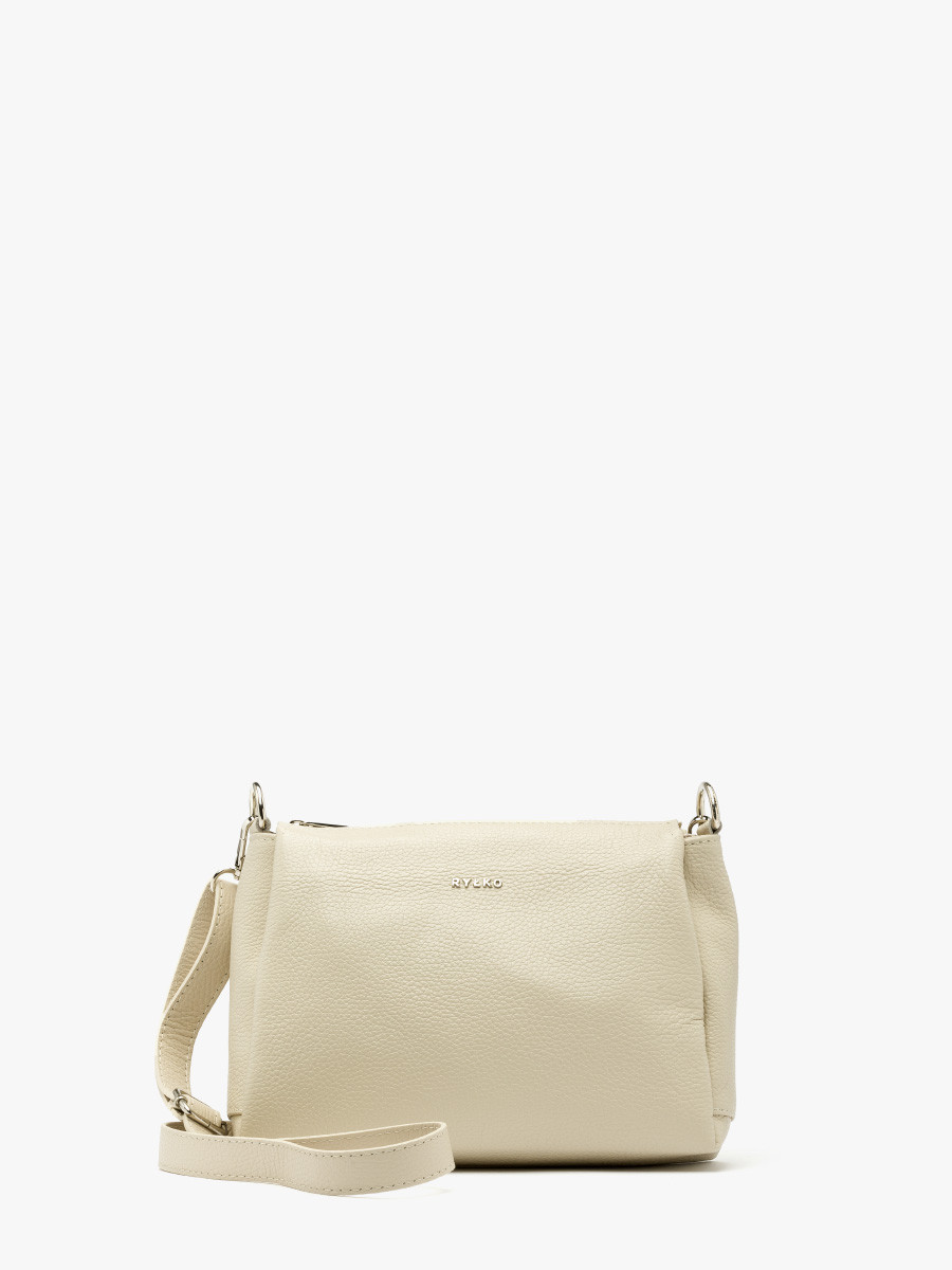 Kremowa torebka z regulowanym paskiem