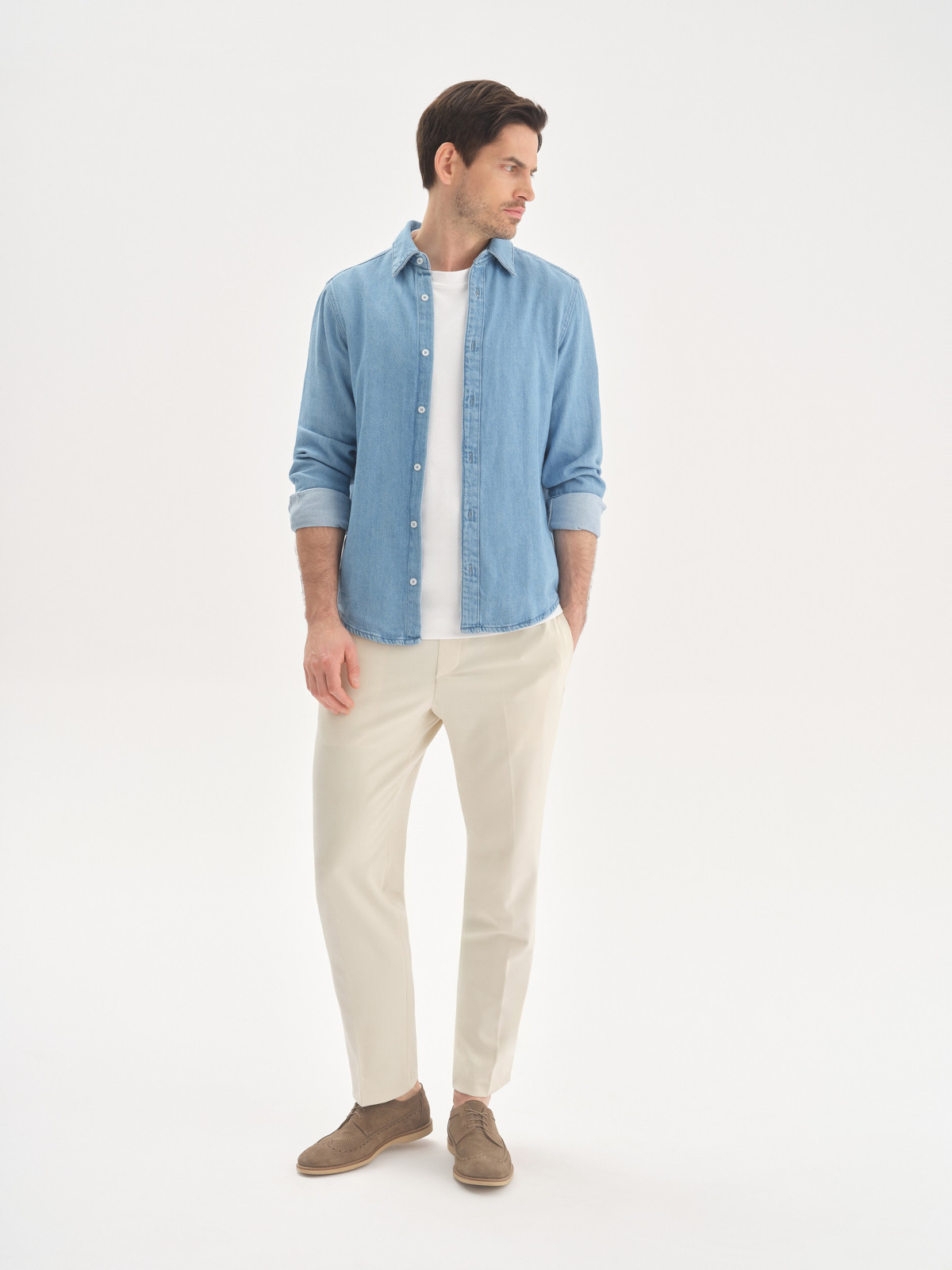 Oliwkowe brogsy mskie