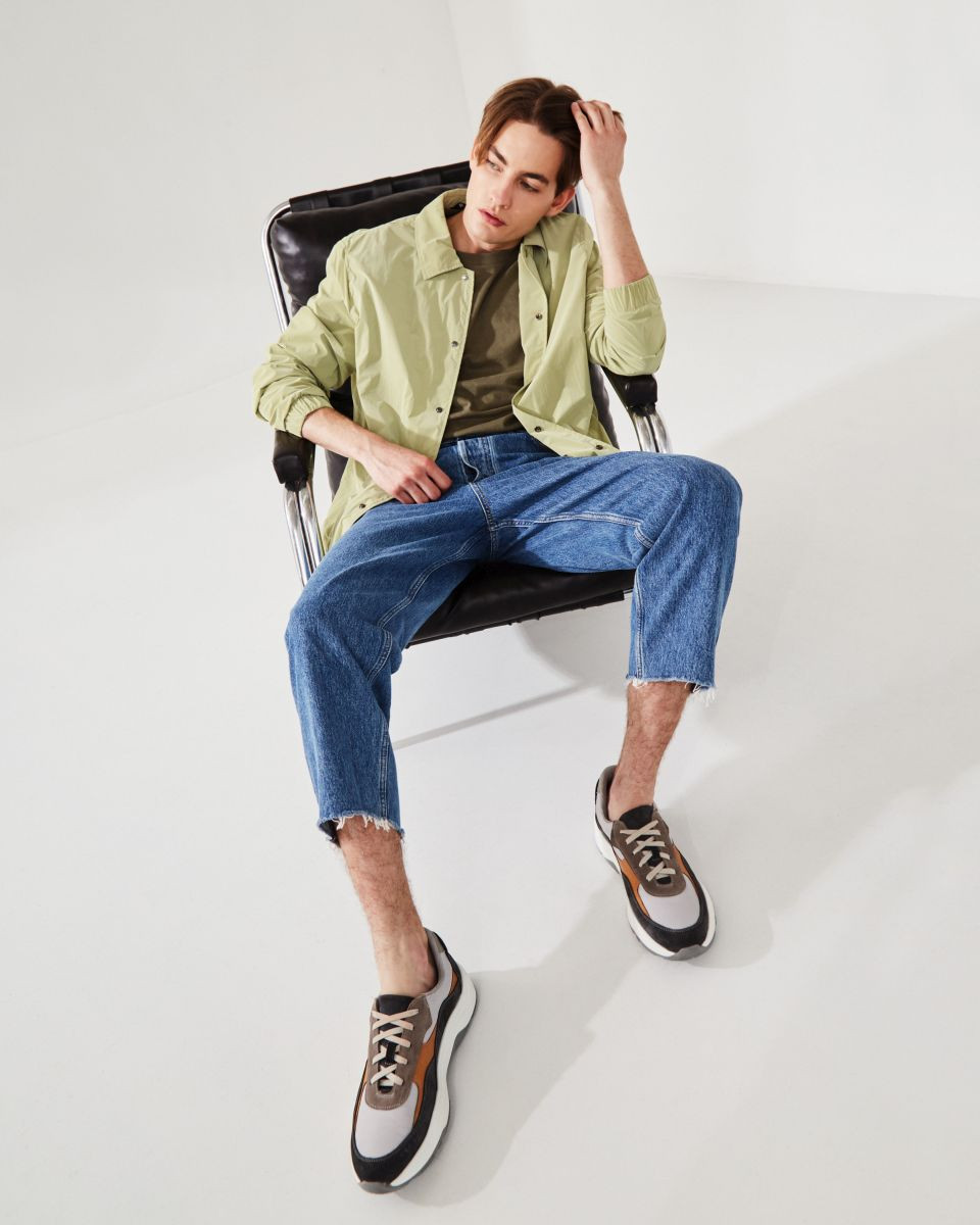 Szare póbuty mskie z ótymi elementami