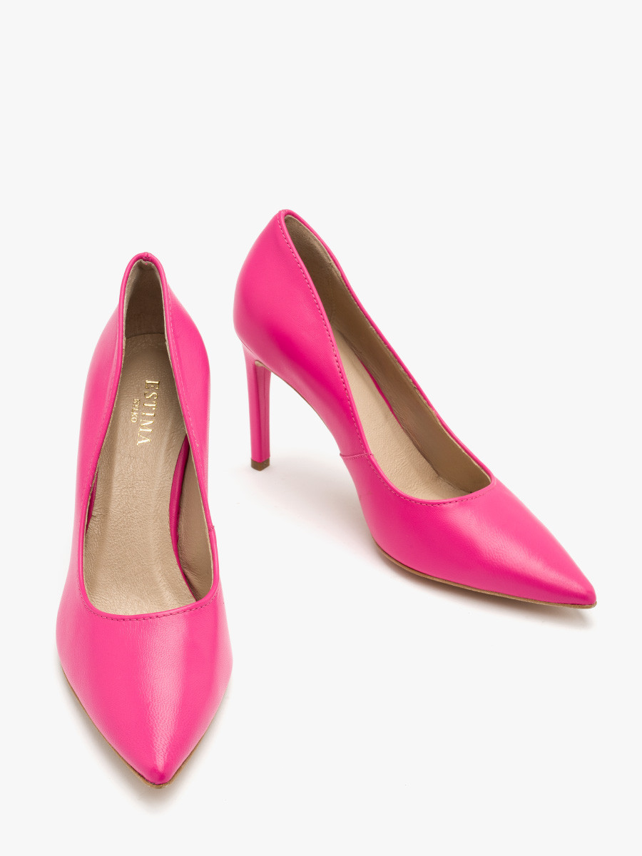 Czóenko na wysokim obcasie w kolorze fuksji