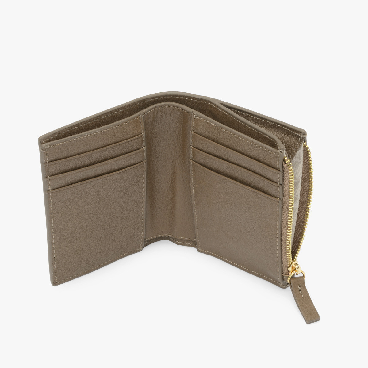 Portfel damski ze zotymi detalami