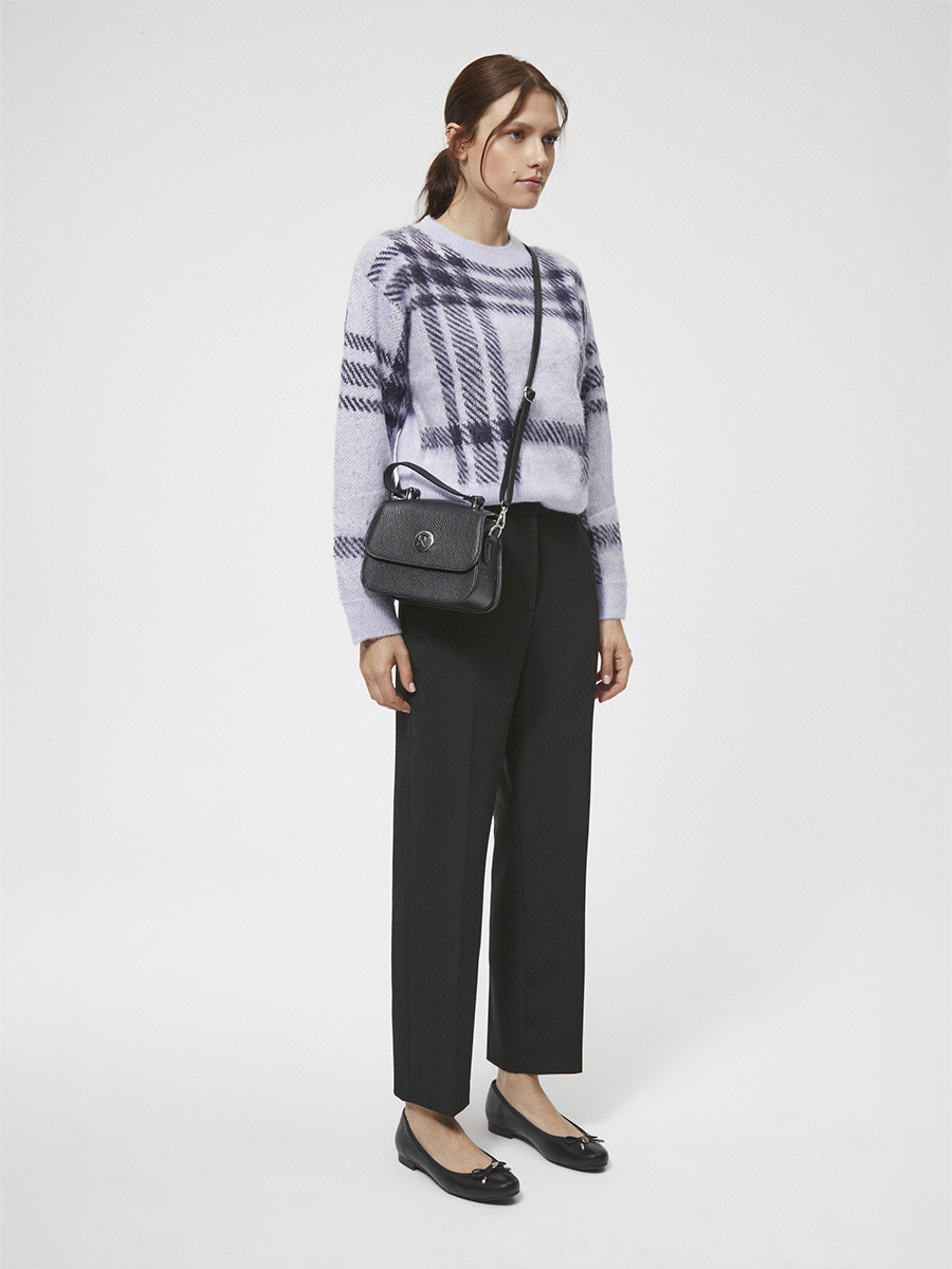 Czarne baleriny z kokardk