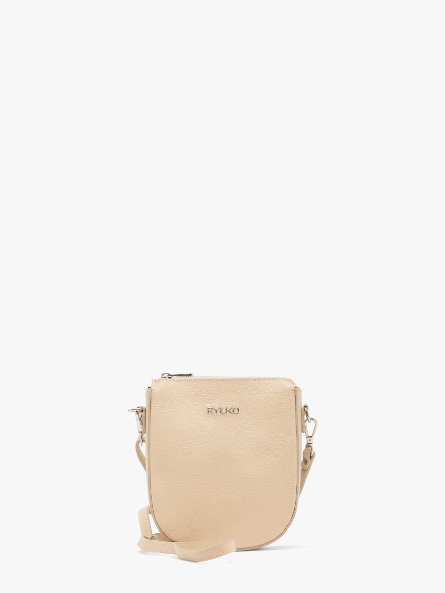 Maa, beowa torebka  ze srebrnym logotypem