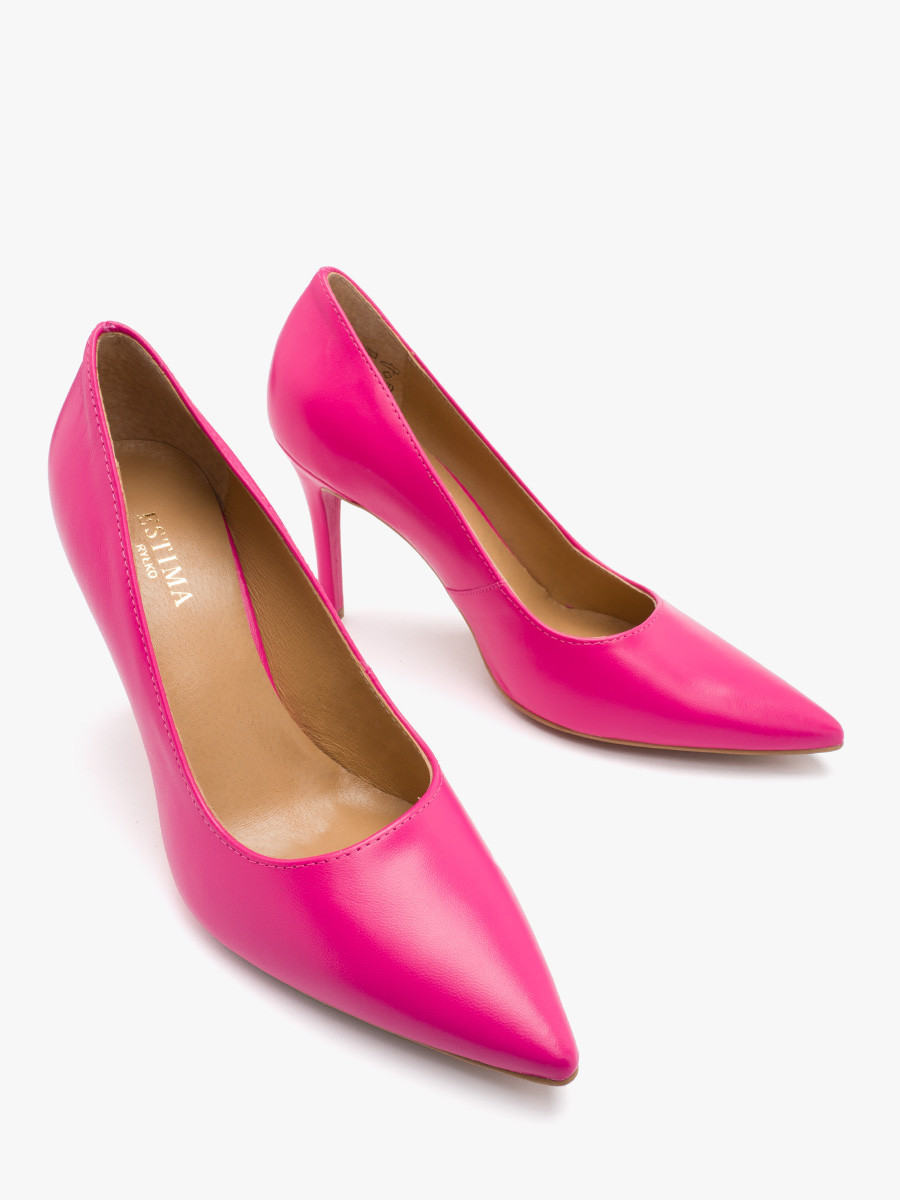 Róowe czóenka na wysokim obcasie