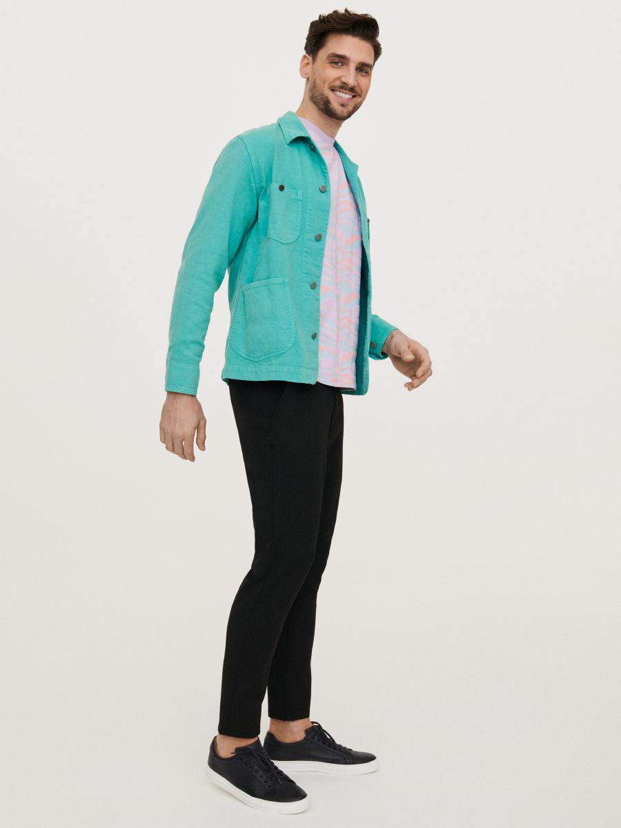 Granatowe póbuty mskie w sportowym stylu