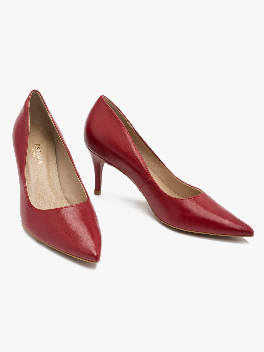 Czóenka na szpilce w kolorze bordowym