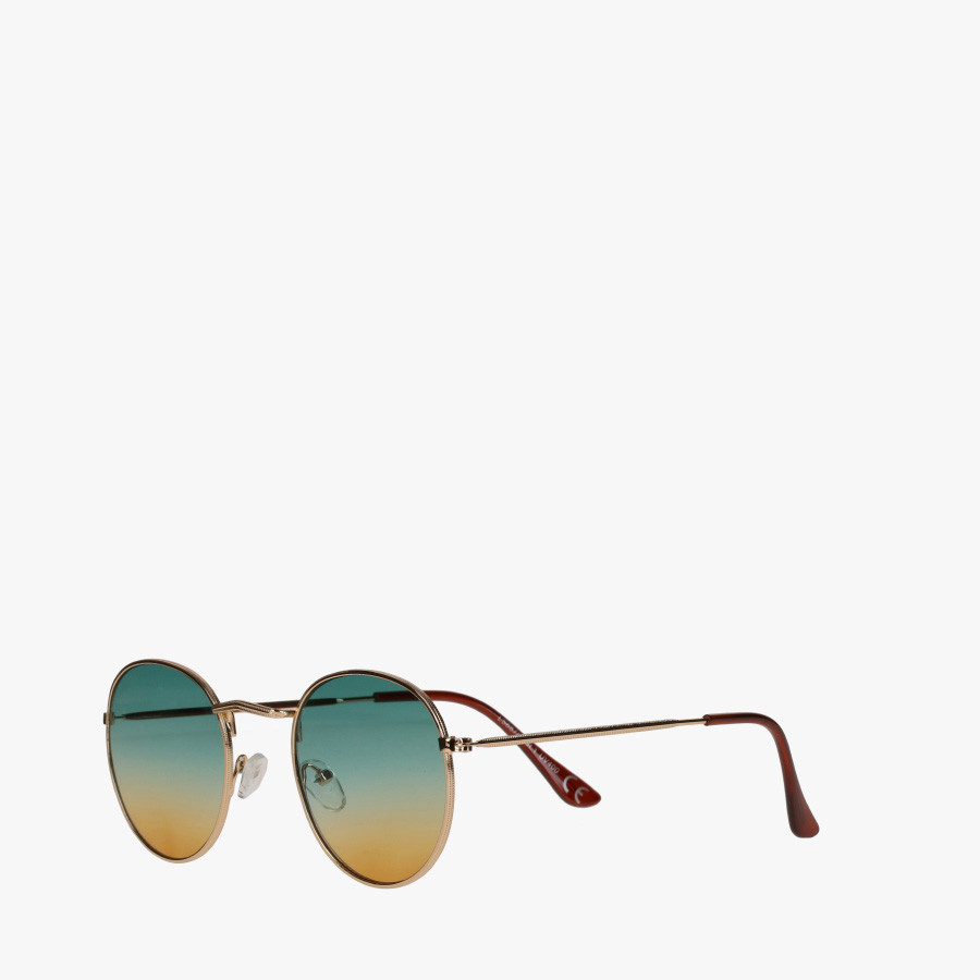 Dwukolorowe okulary przeciwsoneczne w okrgej oprawie