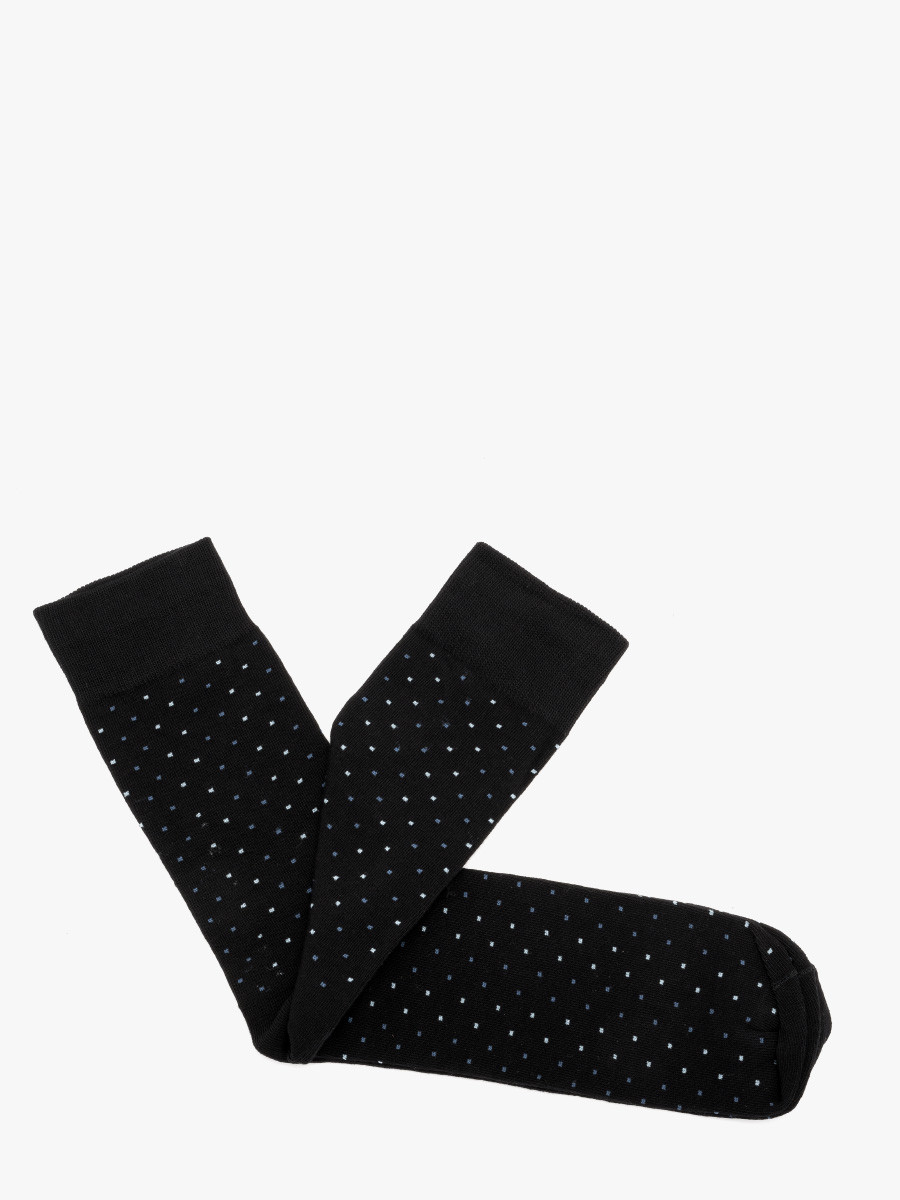 Czarne skarpety mskie w kropki