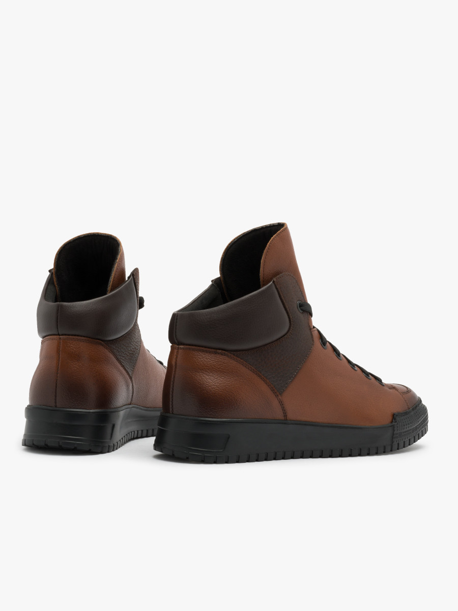 Brzowe trzewiki mskie