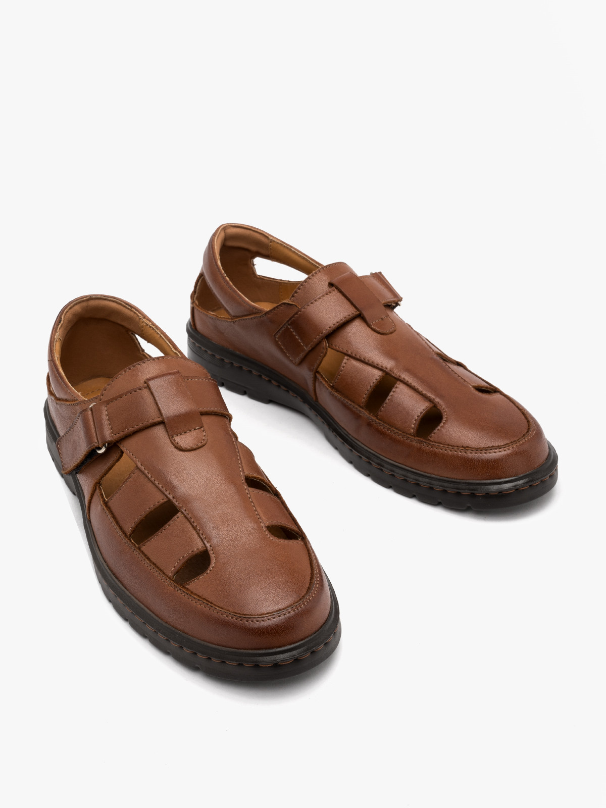 Brzowe zabudowane sanday mskie