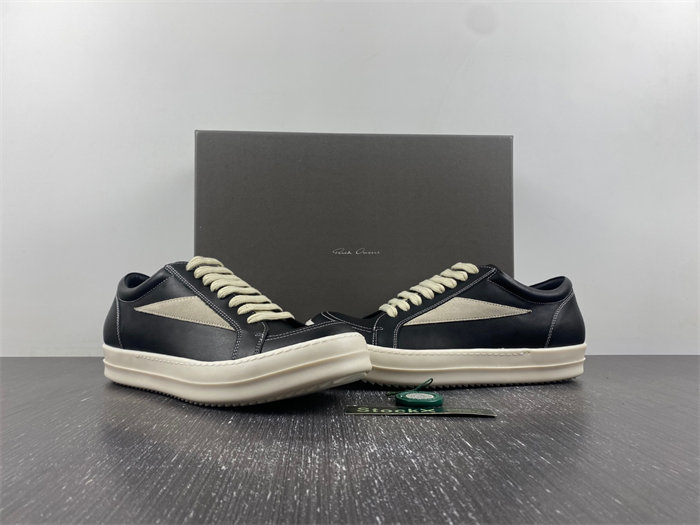 Rick Owens Strobe Vintage Low Black Suede RU01C4897 LP0LVS