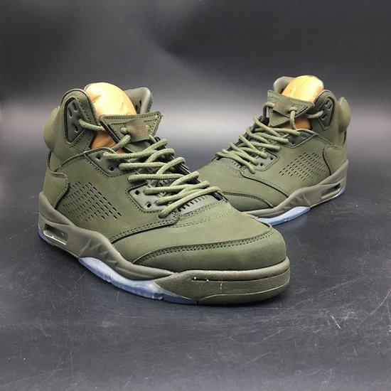 Air Jordan 5 Prem Flight Navy Green