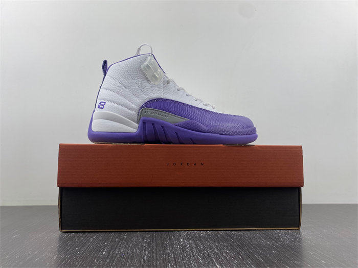 Jordan 12th Generation Nike Air Jordan 12 White Purple Headcoat Authentic 50., Product Number CT8013-150