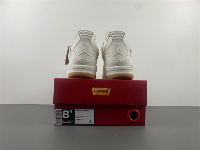 Air Jordan 4 Levi’s x Air Jordan 4 “White”   AO2571-100