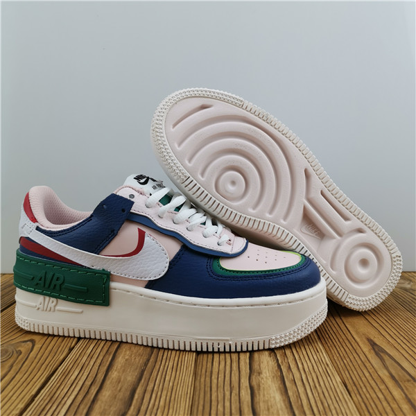 Air Force 1 new blue, green and pink women