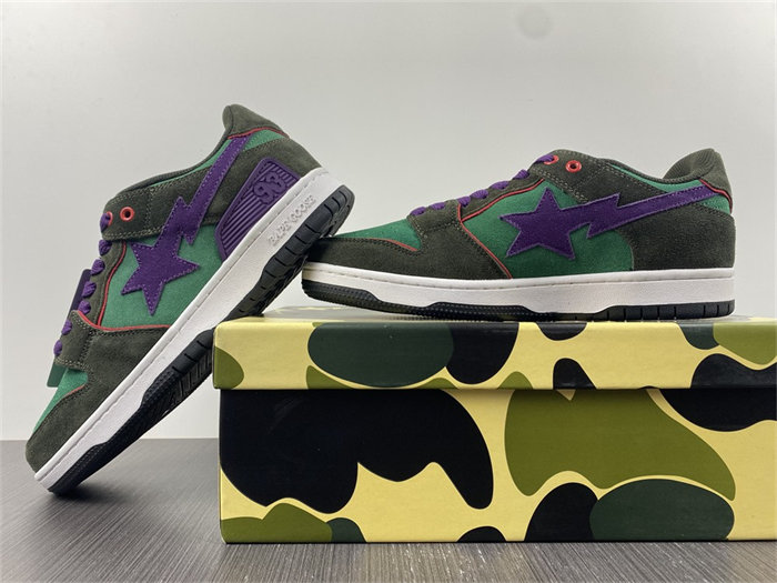 A Bathing Ape Bape Sta purple and green