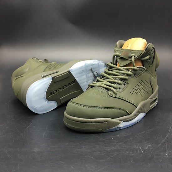 Air Jordan 5 Prem Flight Navy Green