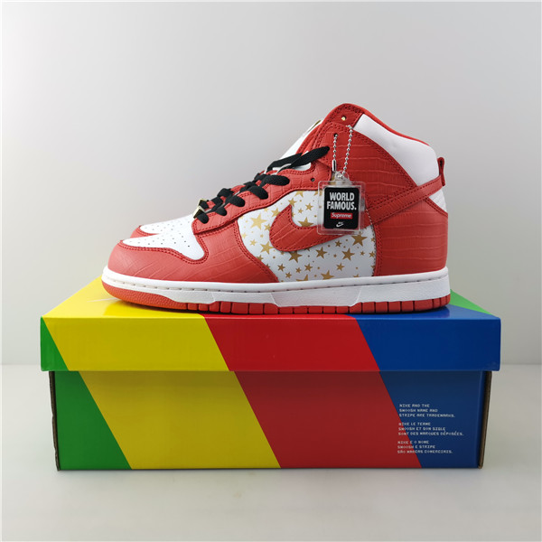 nike dunk high pro sb Sup*e red stars 307385-161