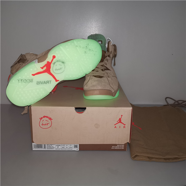 JORDAN 6 RETRO TRAVIS SCOTT BRITISH KHAKI - DH0690-200