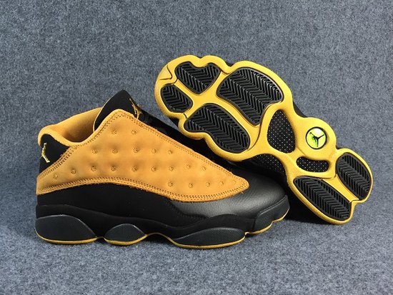 Authentic Air Jordan 13 Retro Low Black Yellow