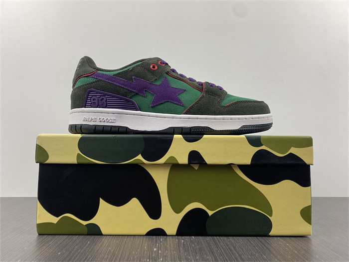 A Bathing Ape Bape Sta purple and green