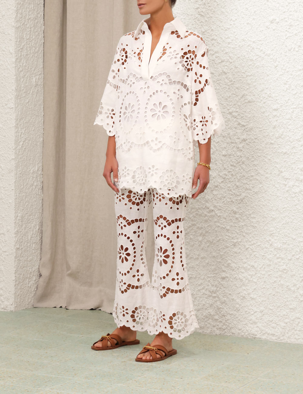 Lexi Embroidered Flare Pant