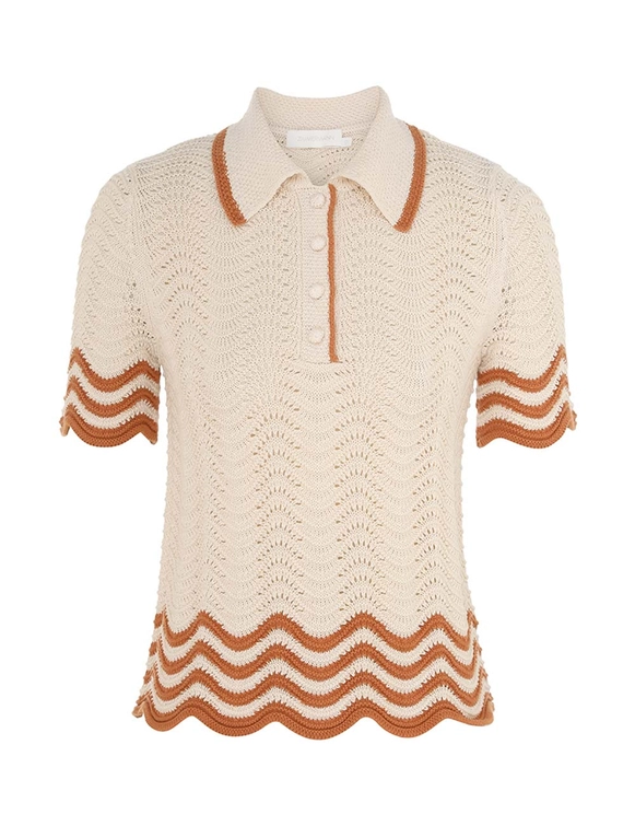 Junie Textured Knit Polo