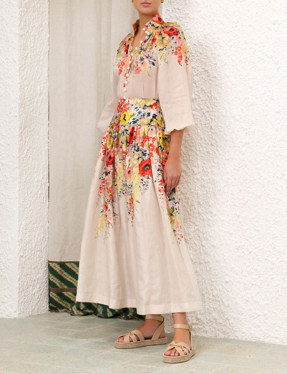 Alight Basque Midi Skirt