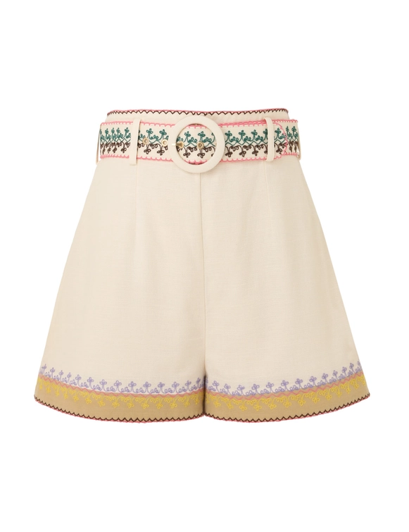 August Embroidered Short