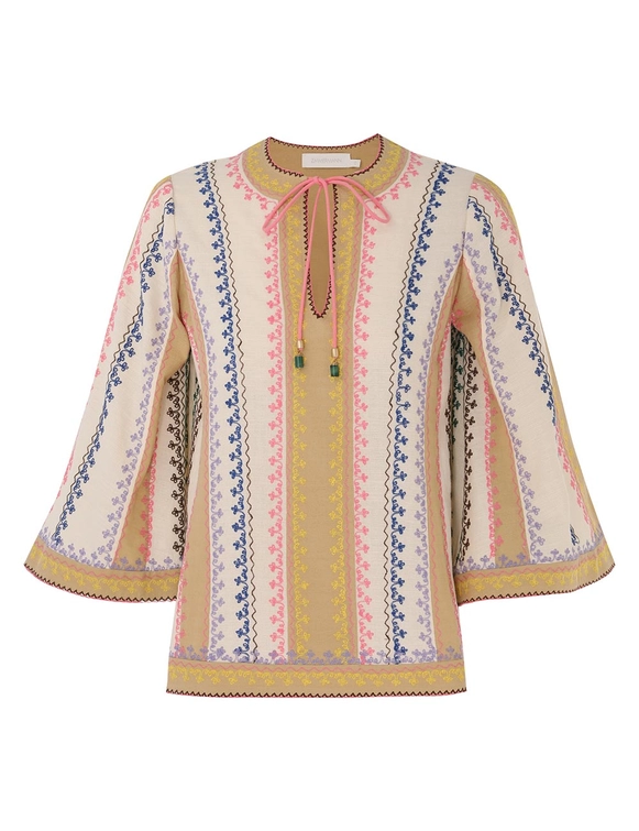 August Embroidered Top