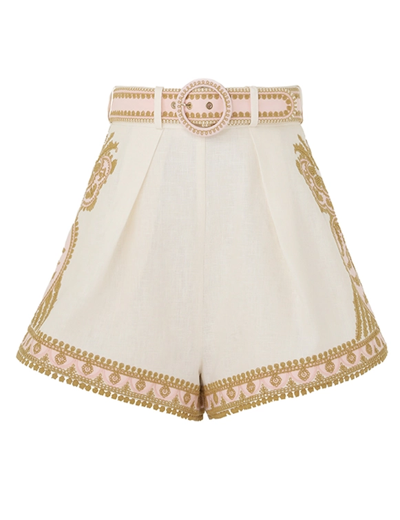 Waverly Embroidered Tuck Short
