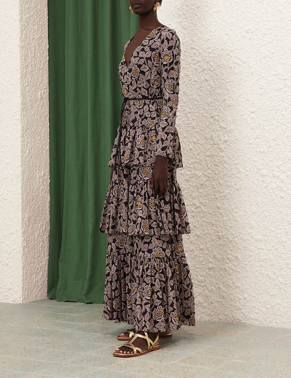 Ottie Tiered Midi Dress