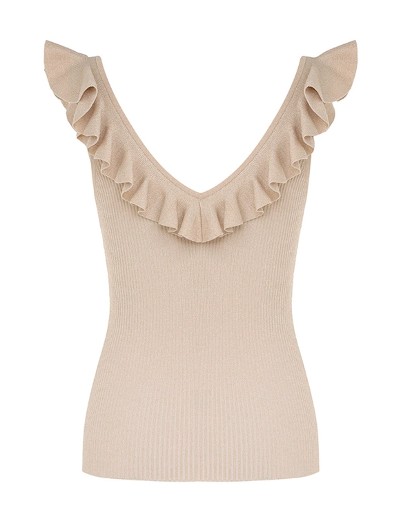 Halliday Frill V-Neck Top