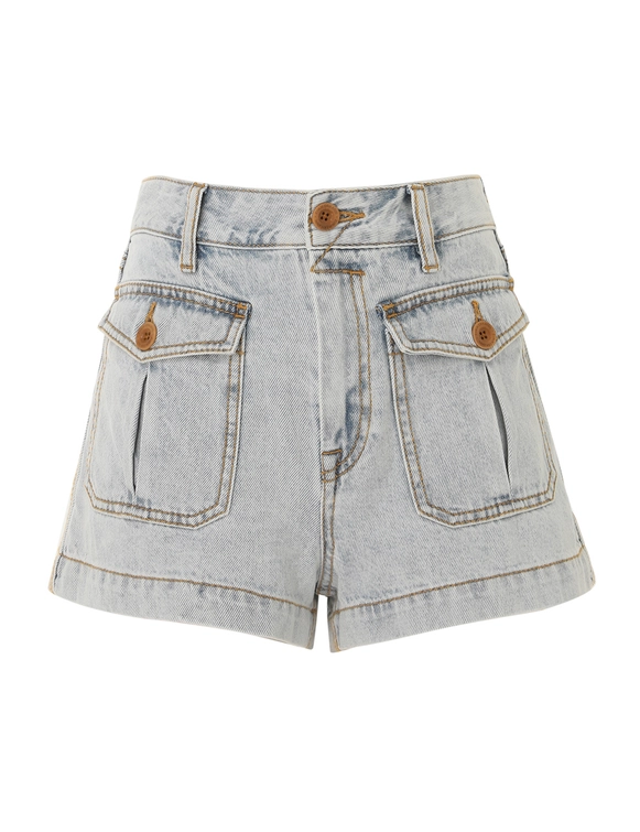 August Denim Mini Short