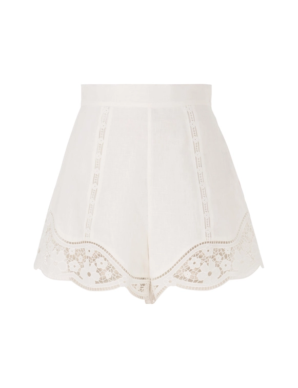 August Broderie Shorts