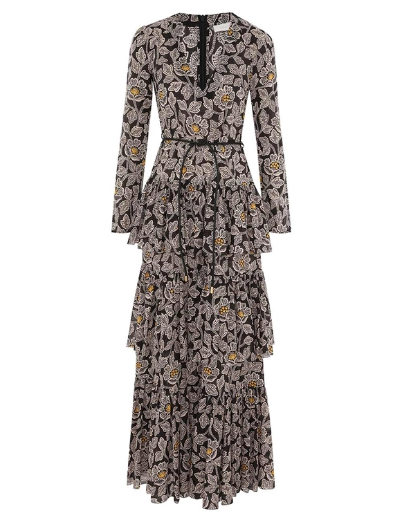 Ottie Tiered Midi Dress