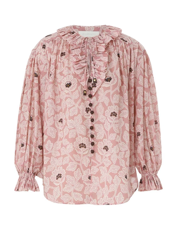 Ottie Ruffle Neck Top