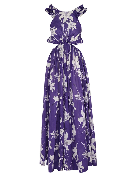 Acadian Ruffle Maxi Dress