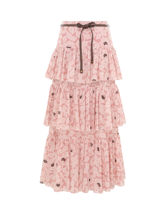 Ottie Tiered Midi Skirt