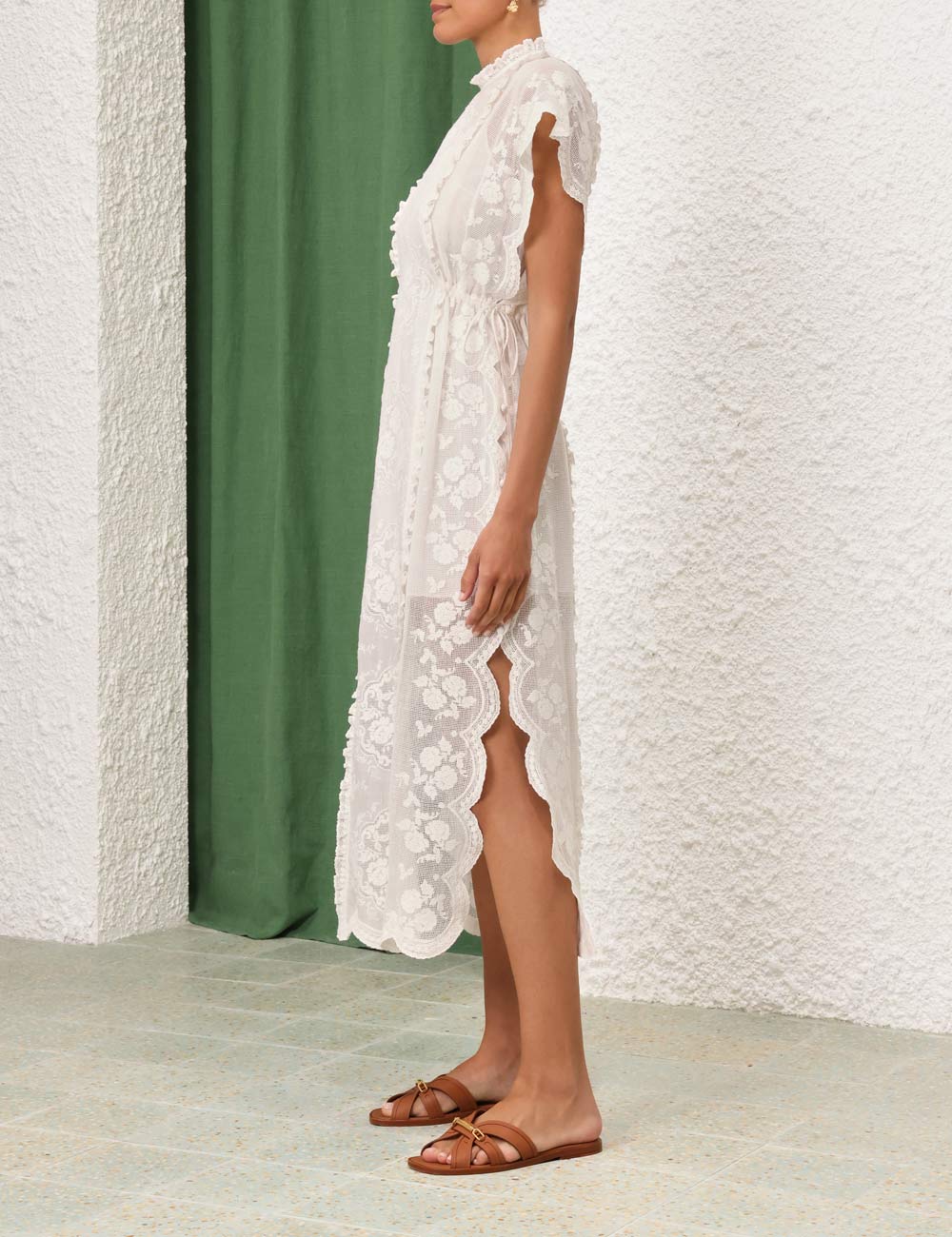 Alight Draw Waist Midi Dress
