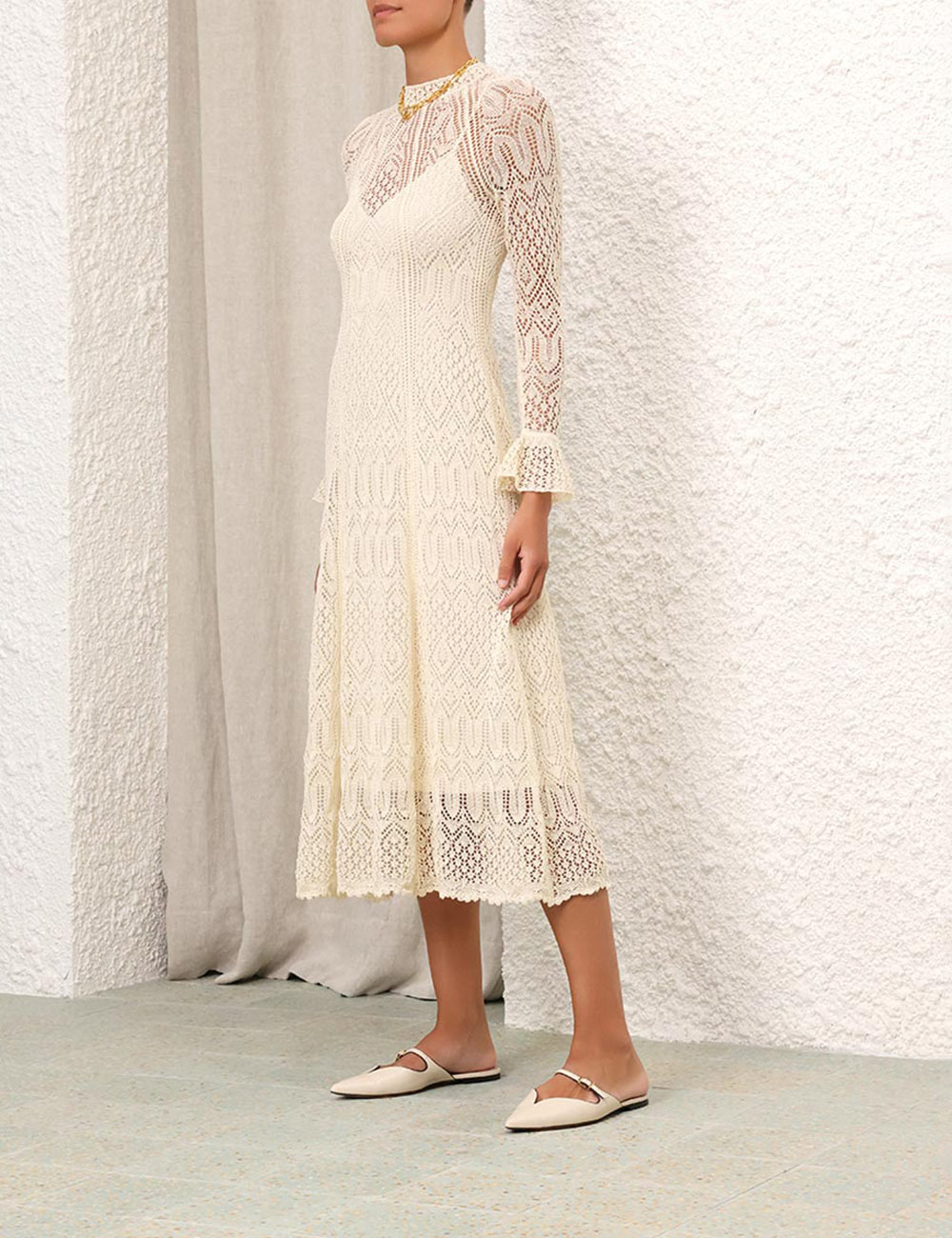 August Lace Knit Dress
