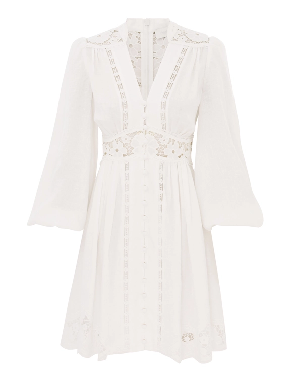 August Plunge Mini Dress