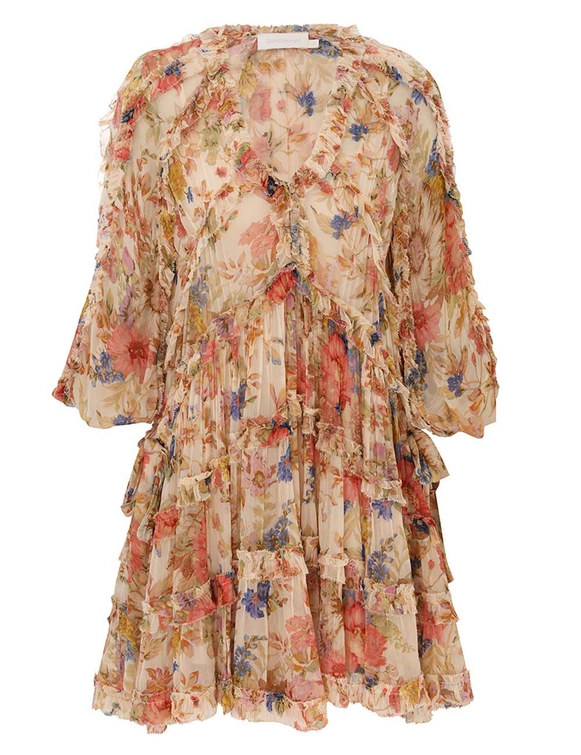 August Billow Frill Mini Dress